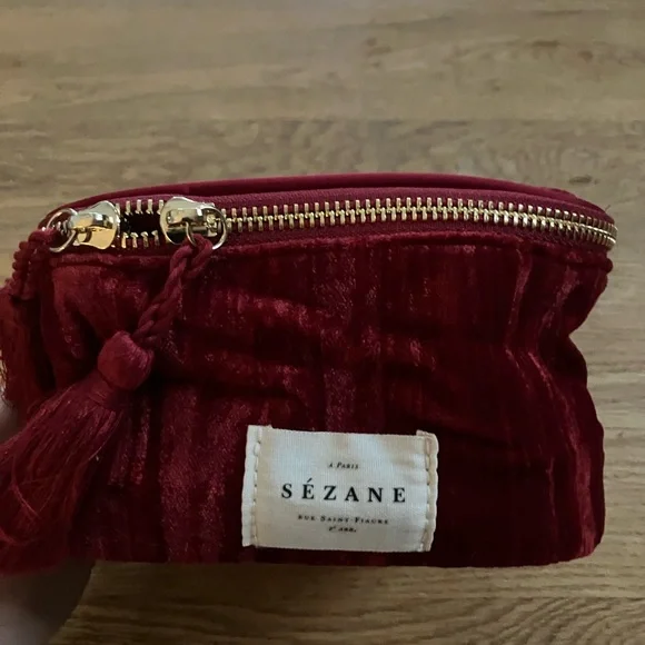 Sezane Red Velvet Cosmetics Case - Picture 3 of 4